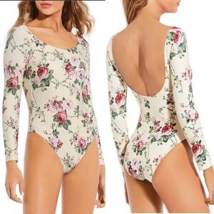 Antonio Melani x The Style Bungalow Miraflores Floral Print Long Sleeve Swimsuit